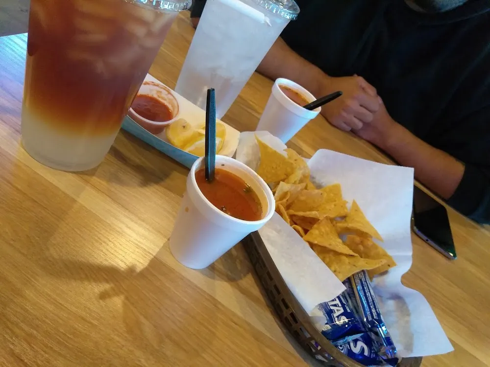 Consome and Chips and Salsa
